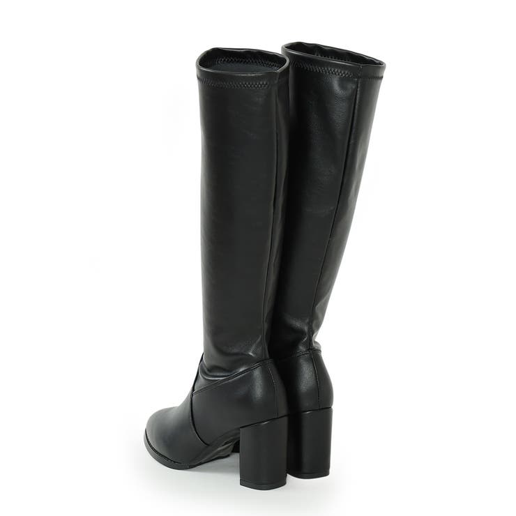 【25年秋冬新作】チャンキーヒール プレーン ストレッチロングブーツ | DEMETER | 詳細画像37 