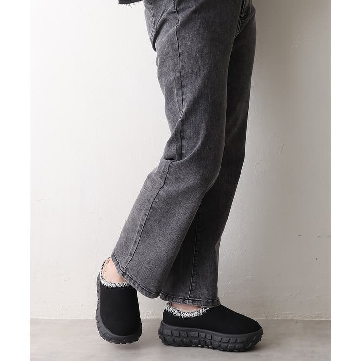 【25年秋冬新作】厚底 凹凸ソール ボリュームファー ムートンシューズ | DEMETER | 詳細画像10 