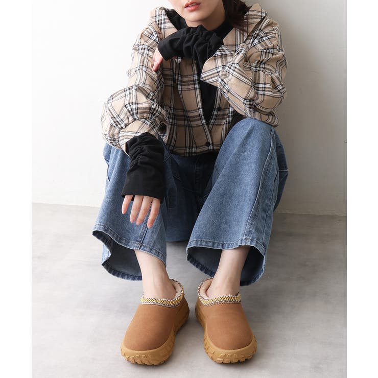 【25年秋冬新作】厚底 凹凸ソール ボリュームファー ムートンシューズ | DEMETER | 詳細画像24 