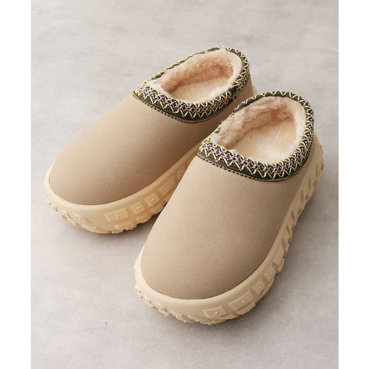 【25年秋冬新作】厚底 凹凸ソール ボリュームファー ムートンシューズ | DEMETER | 詳細画像30 