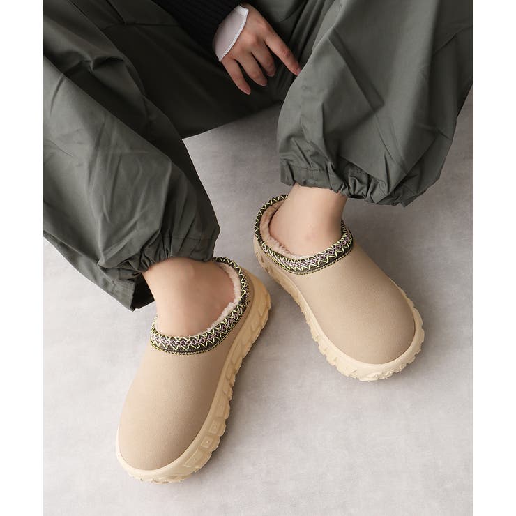 【25年秋冬新作】厚底 凹凸ソール ボリュームファー ムートンシューズ | DEMETER | 詳細画像32 