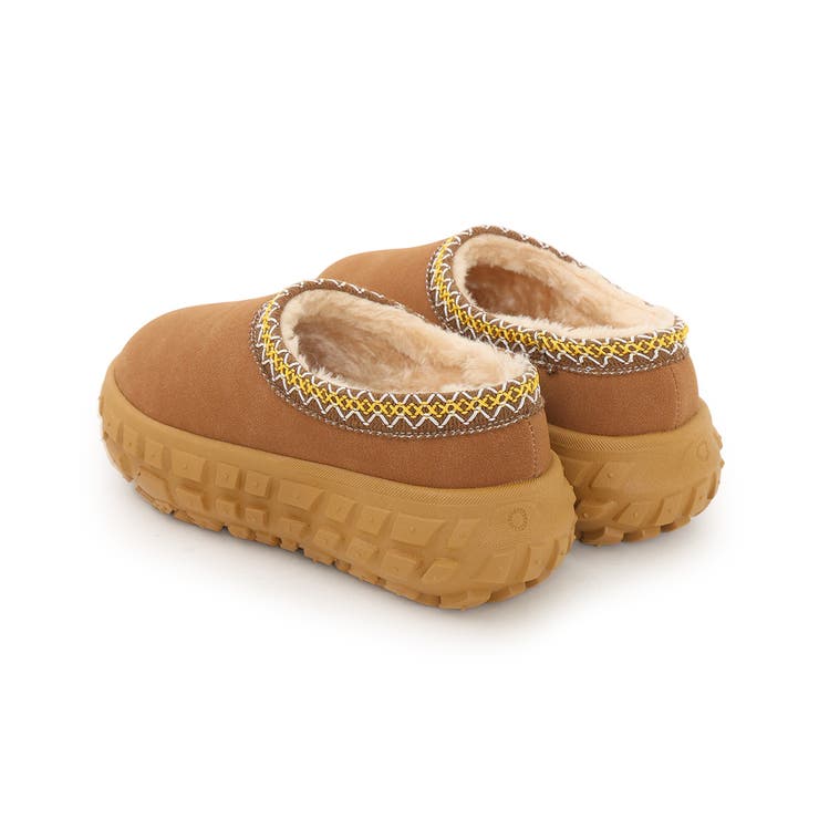 25年秋冬新作】厚底 凹凸ソール ボリュームファー ムートンシューズ