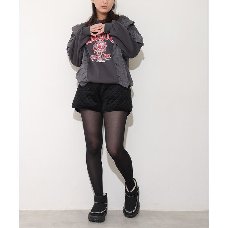 【25年秋冬新作】厚底 凹凸ソール ボリュームファー ショート ムートンブーツ | DEMETER | 詳細画像14 