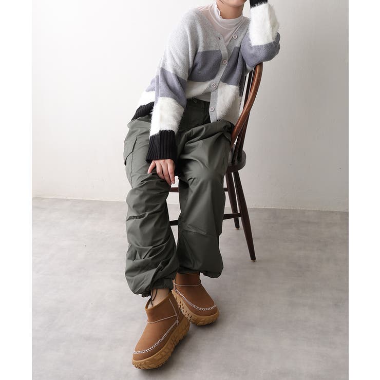 【25年秋冬新作】厚底 凹凸ソール ボリュームファー ショート ムートンブーツ | DEMETER | 詳細画像26 