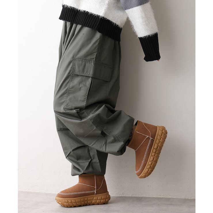 【25年秋冬新作】厚底 凹凸ソール ボリュームファー ショート ムートンブーツ | DEMETER | 詳細画像28 