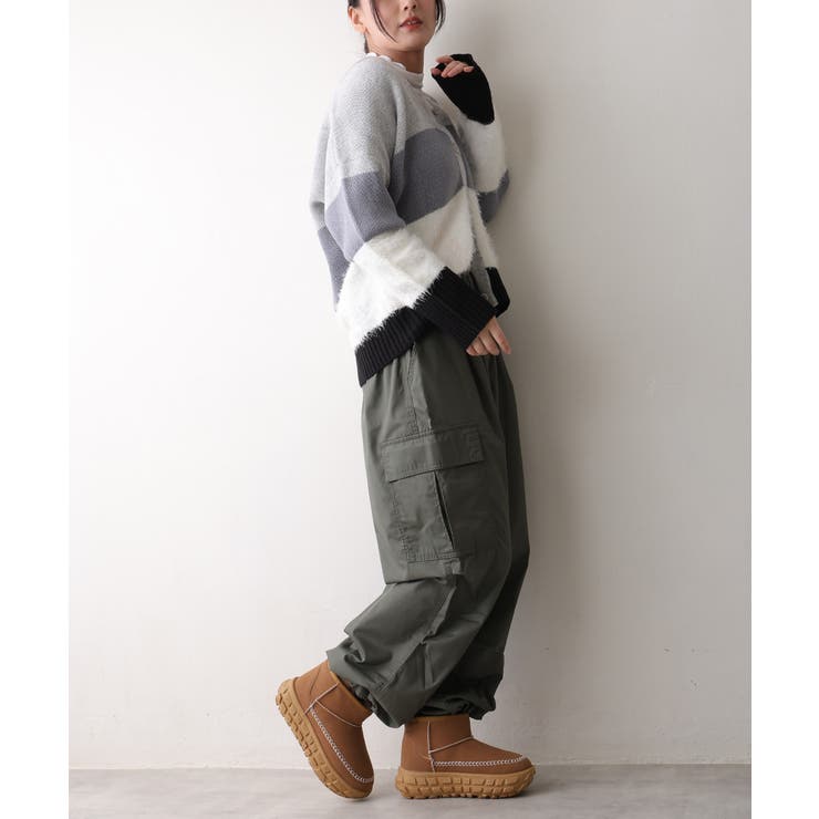 【25年秋冬新作】厚底 凹凸ソール ボリュームファー ショート ムートンブーツ | DEMETER | 詳細画像31 