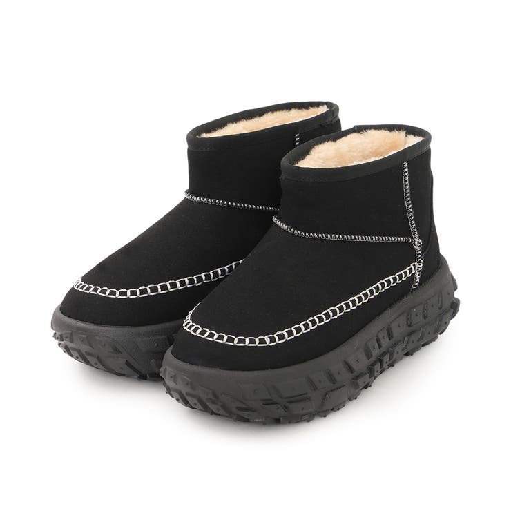 【25年秋冬新作】厚底 凹凸ソール ボリュームファー ショート ムートンブーツ | DEMETER | 詳細画像41 