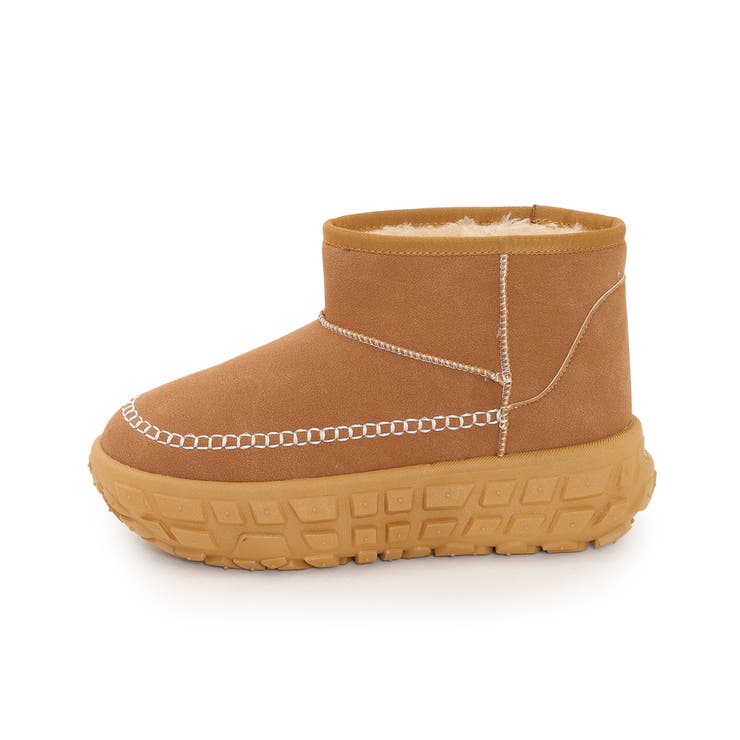 【25年秋冬新作】厚底 凹凸ソール ボリュームファー ショート ムートンブーツ | DEMETER | 詳細画像45 