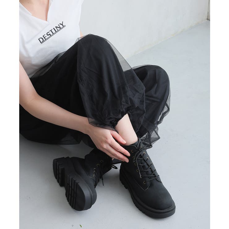 【26年春夏新作】軽量 厚底ソール レースアップ ショートブーツ | DEMETER | 詳細画像10 