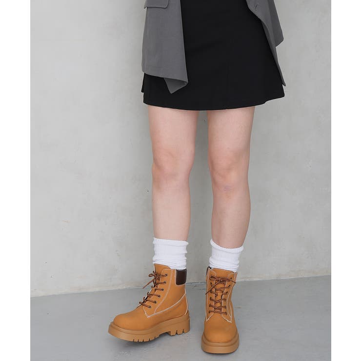 【26年春夏新作】軽量 厚底ソール レースアップ ショートブーツ | DEMETER | 詳細画像20 