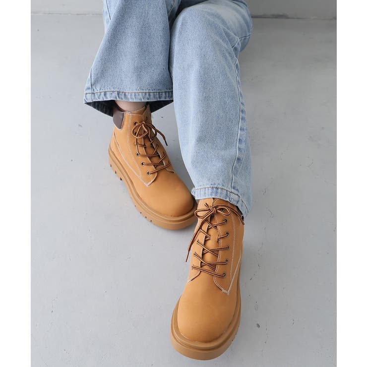 【26年春夏新作】軽量 厚底ソール レースアップ ショートブーツ | DEMETER | 詳細画像25 