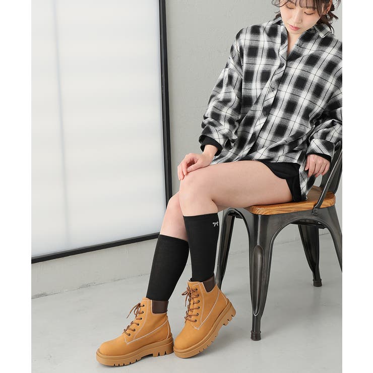 【26年春夏新作】軽量 厚底ソール レースアップ ショートブーツ | DEMETER | 詳細画像32 