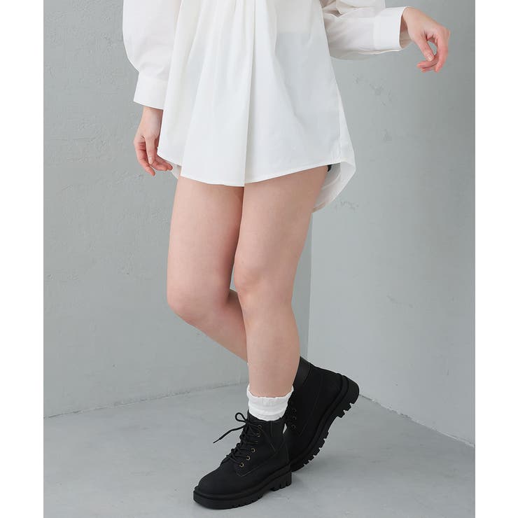 【26年春夏新作】軽量 厚底ソール レースアップ ショートブーツ | DEMETER | 詳細画像7 