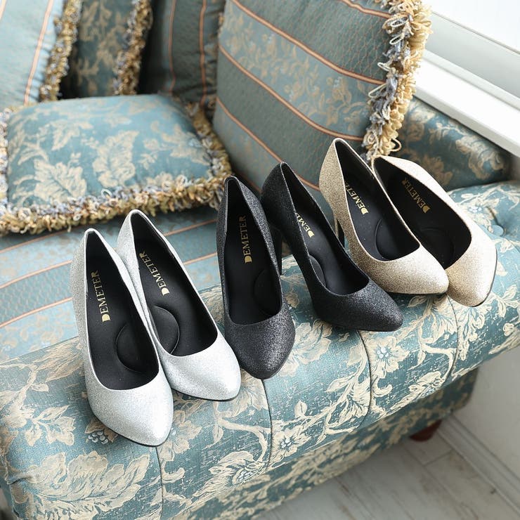 クッションインソール☆グリッター ピンヒール パンプス | DEMETER | 詳細画像2 