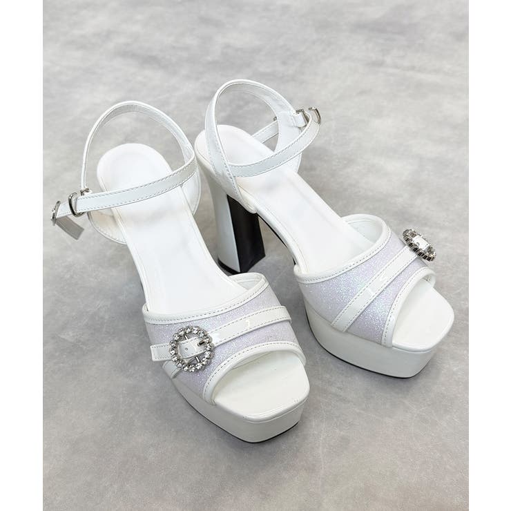 【26年春夏新作】厚底 ビジューバックル アンクルストラップ サンダル | DEMETER | 詳細画像22 