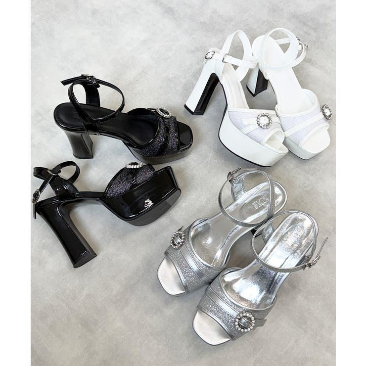 【26年春夏新作】厚底 ビジューバックル アンクルストラップ サンダル | DEMETER | 詳細画像3 