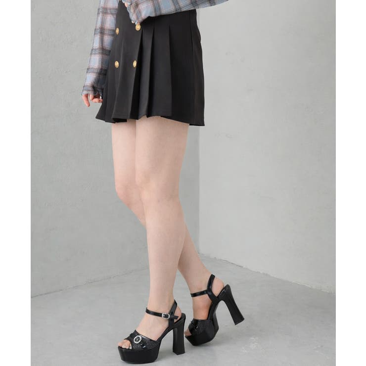 【26年春夏新作】厚底 ビジューバックル アンクルストラップ サンダル | DEMETER | 詳細画像36 