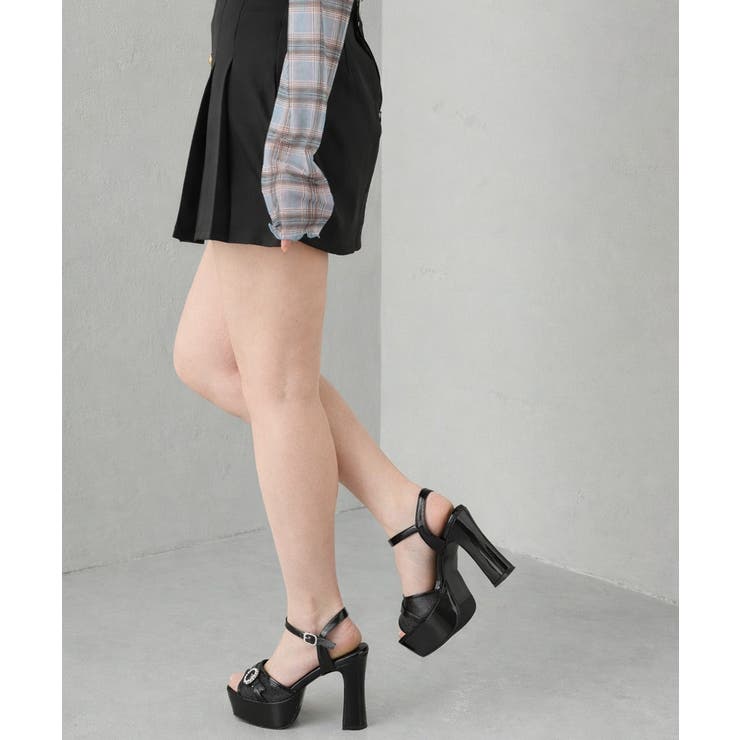 【26年春夏新作】厚底 ビジューバックル アンクルストラップ サンダル | DEMETER | 詳細画像37 