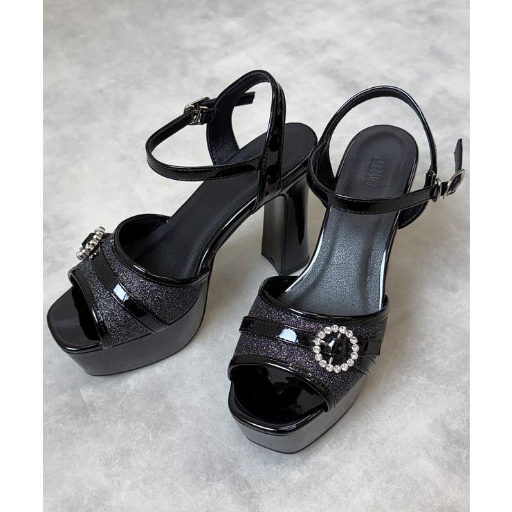 【26年春夏新作】厚底 ビジューバックル アンクルストラップ サンダル | DEMETER | 詳細画像4 