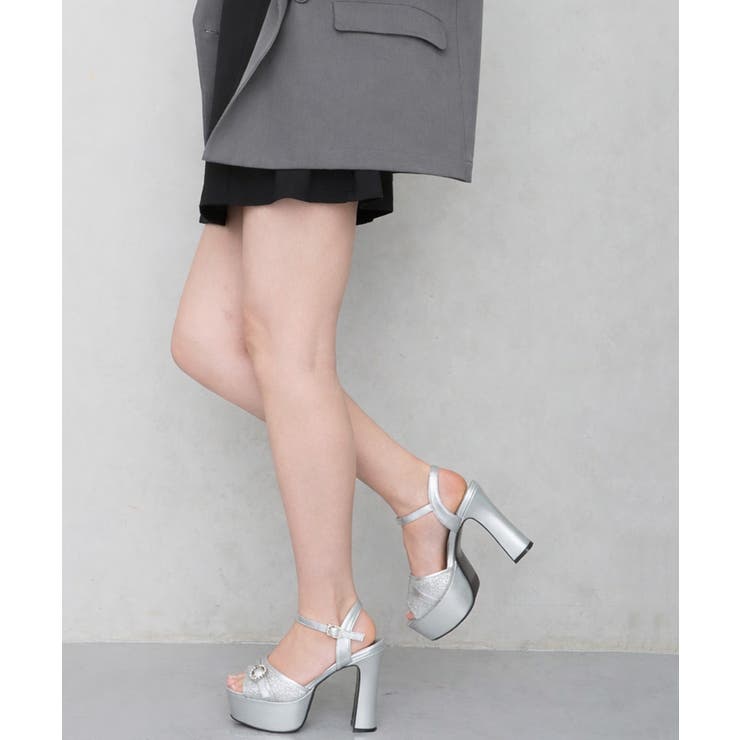 【26年春夏新作】厚底 ビジューバックル アンクルストラップ サンダル | DEMETER | 詳細画像44 