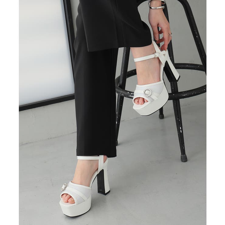 【26年春夏新作】厚底 ビジューバックル アンクルストラップ サンダル | DEMETER | 詳細画像51 