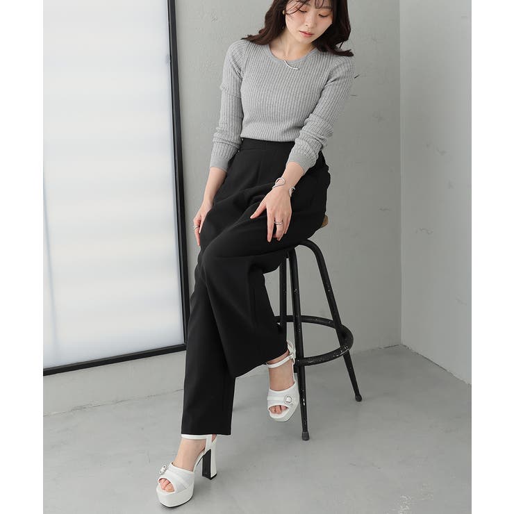 【26年春夏新作】厚底 ビジューバックル アンクルストラップ サンダル | DEMETER | 詳細画像52 