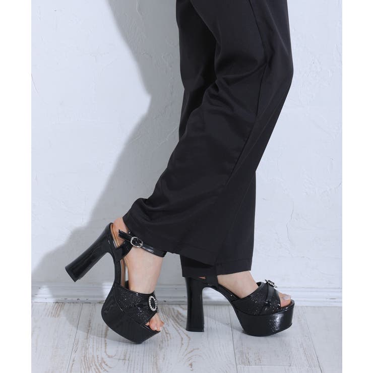 【26年春夏新作】厚底 ビジューバックル アンクルストラップ サンダル | DEMETER | 詳細画像61 