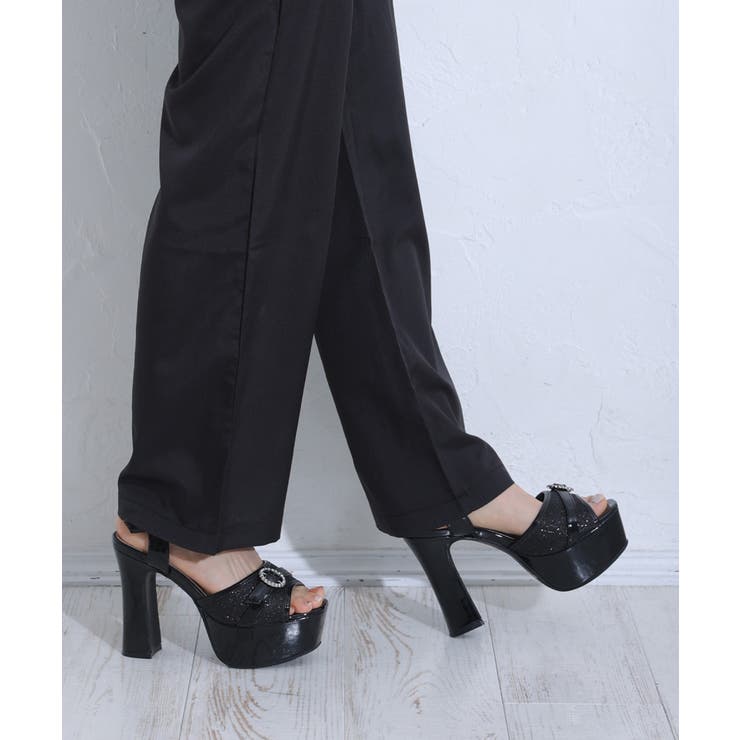 【26年春夏新作】厚底 ビジューバックル アンクルストラップ サンダル | DEMETER | 詳細画像62 