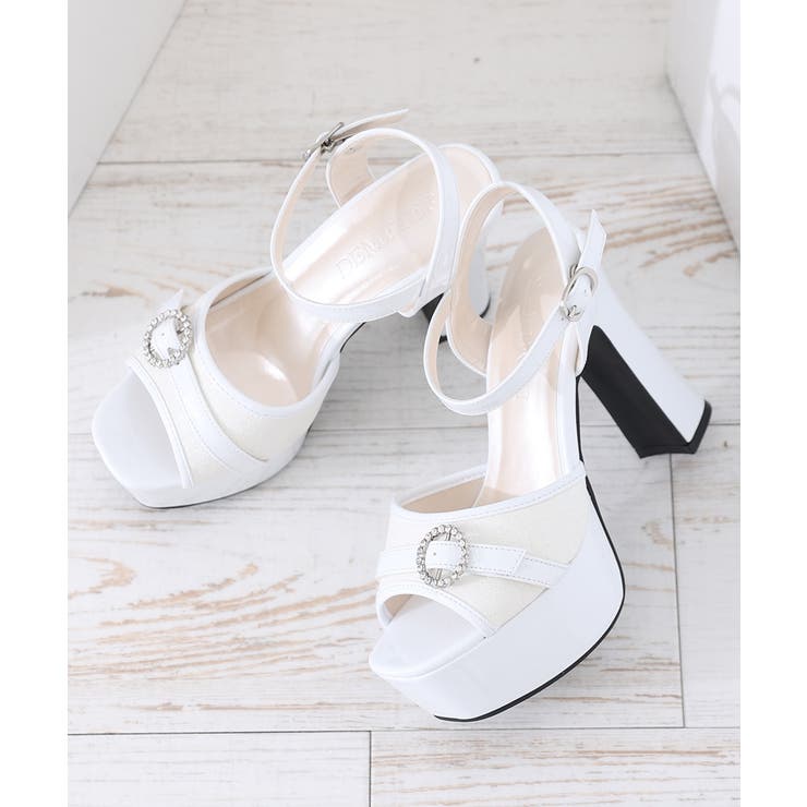 【26年春夏新作】厚底 ビジューバックル アンクルストラップ サンダル | DEMETER | 詳細画像71 