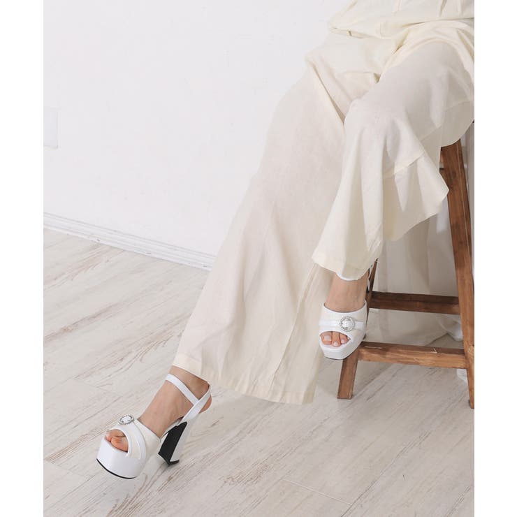 【26年春夏新作】厚底 ビジューバックル アンクルストラップ サンダル | DEMETER | 詳細画像72 