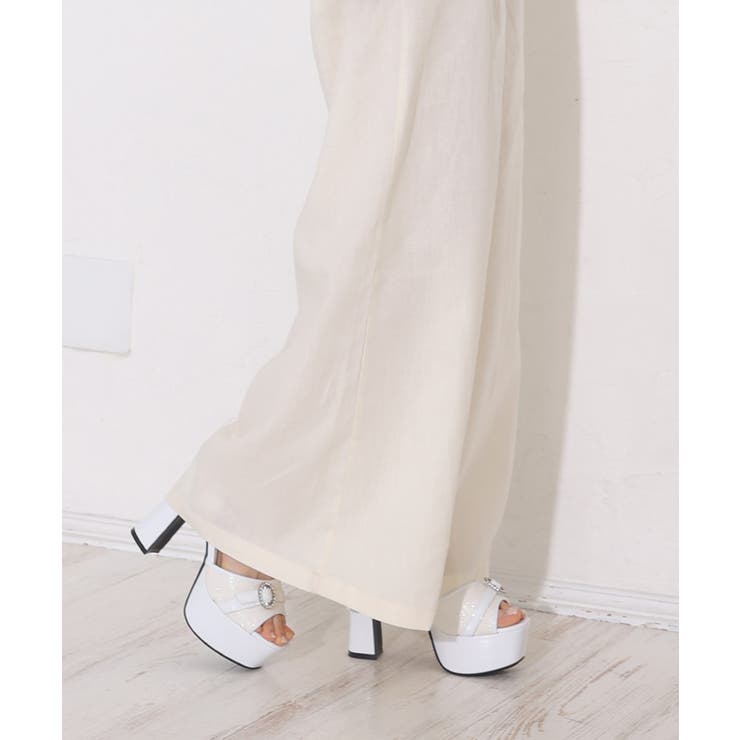 【26年春夏新作】厚底 ビジューバックル アンクルストラップ サンダル | DEMETER | 詳細画像74 