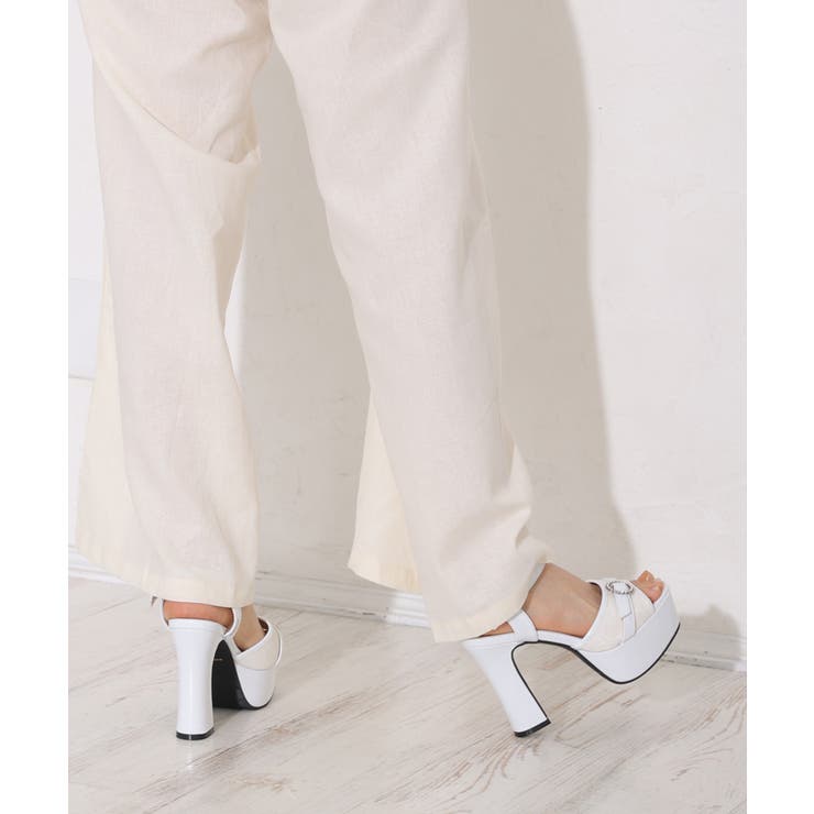 【26年春夏新作】厚底 ビジューバックル アンクルストラップ サンダル | DEMETER | 詳細画像75 