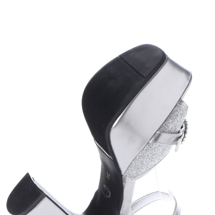 厚底 太ヒール ビジューバックル アンクルストラップ サンダル | DEMETER | 詳細画像26 