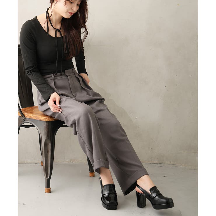 【25年秋冬新作】厚底 プラットフォーム スリングバック ローファーパンプス | DEMETER | 詳細画像21 