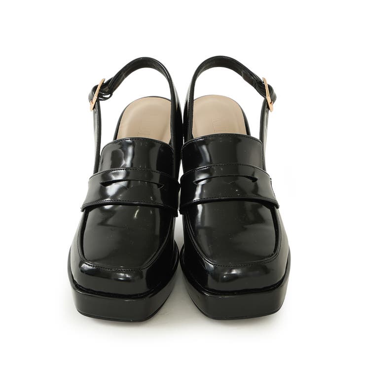 【25年秋冬新作】厚底 プラットフォーム スリングバック ローファーパンプス | DEMETER | 詳細画像44 