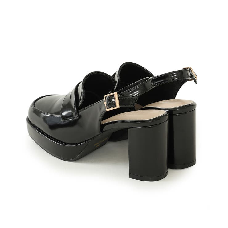 【25年秋冬新作】厚底 プラットフォーム スリングバック ローファーパンプス | DEMETER | 詳細画像46 