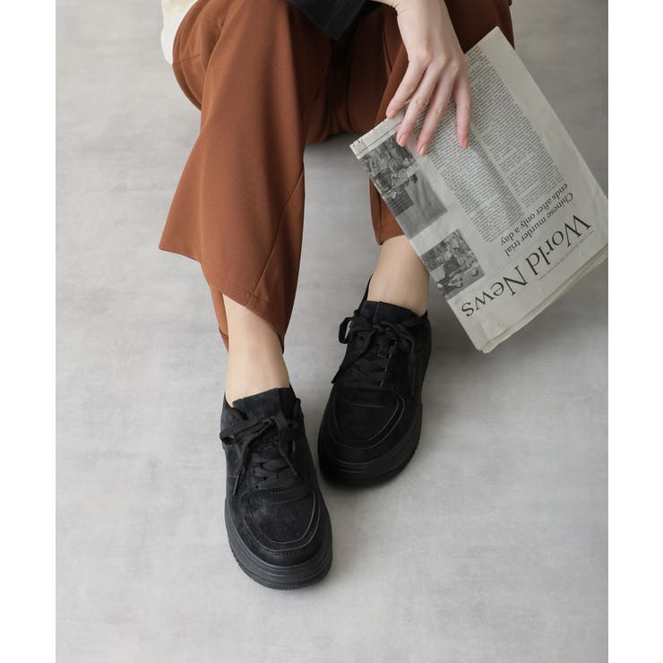 【25年春夏再販】軽量 厚底ソール ベーシック コートスニーカー | DEMETER | 詳細画像12 