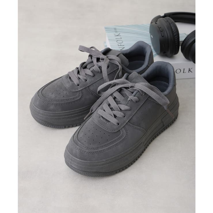 【25年春夏再販】軽量 厚底ソール ベーシック コートスニーカー | DEMETER | 詳細画像16 