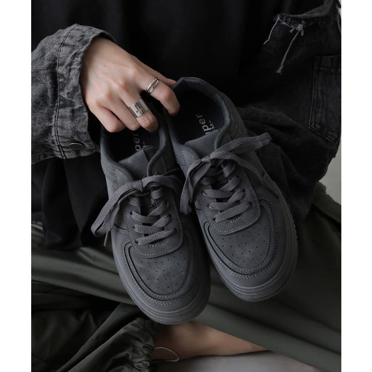 【25年春夏再販】軽量 厚底ソール ベーシック コートスニーカー | DEMETER | 詳細画像20 