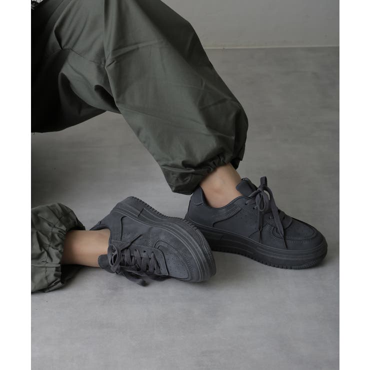 【25年春夏再販】軽量 厚底ソール ベーシック コートスニーカー | DEMETER | 詳細画像21 