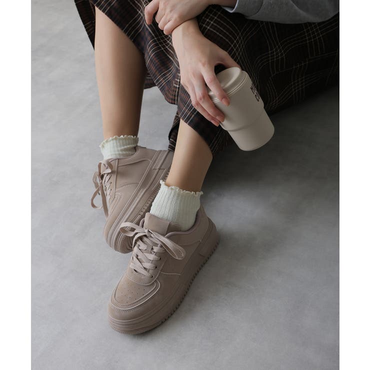 【25年春夏再販】軽量 厚底ソール ベーシック コートスニーカー | DEMETER | 詳細画像30 