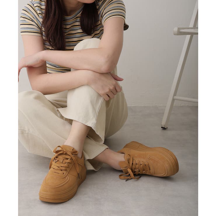 【25年春夏再販】軽量 厚底ソール ベーシック コートスニーカー | DEMETER | 詳細画像34 