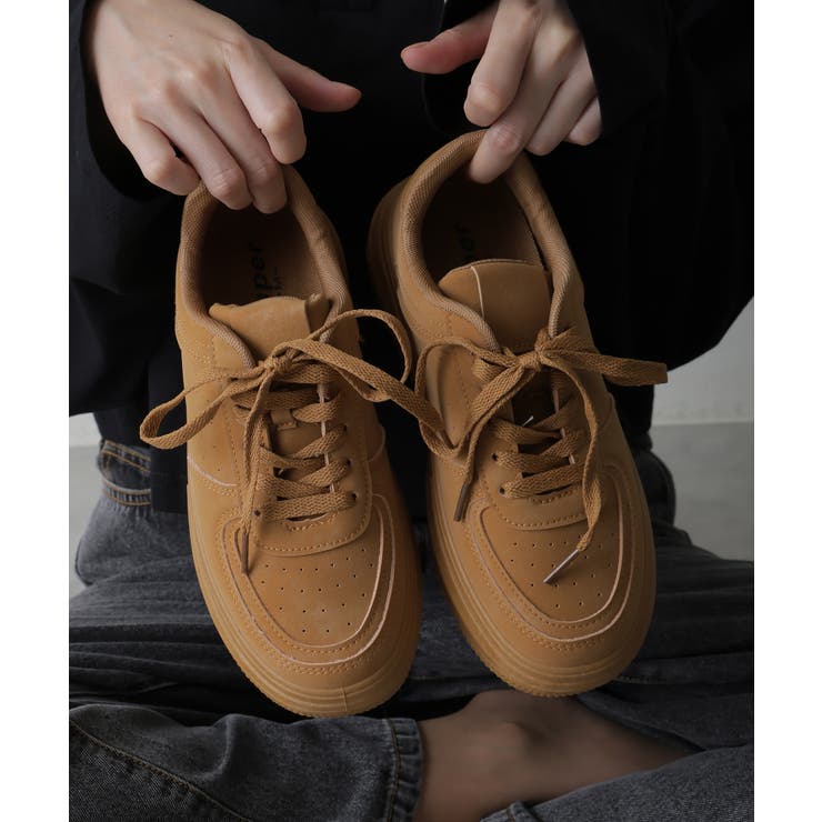 【25年春夏再販】軽量 厚底ソール ベーシック コートスニーカー | DEMETER | 詳細画像38 