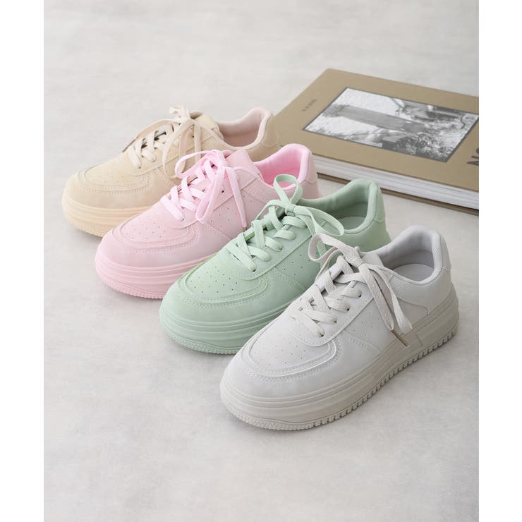 【25年春夏再販】軽量 厚底ソール ベーシック コートスニーカー | DEMETER | 詳細画像43 