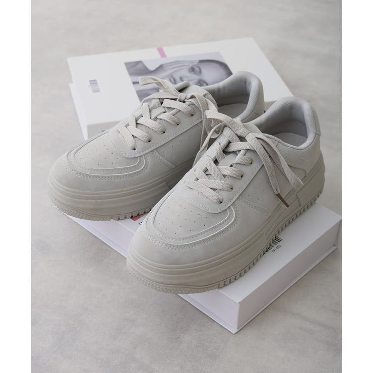 【25年春夏再販】軽量 厚底ソール ベーシック コートスニーカー | DEMETER | 詳細画像44 