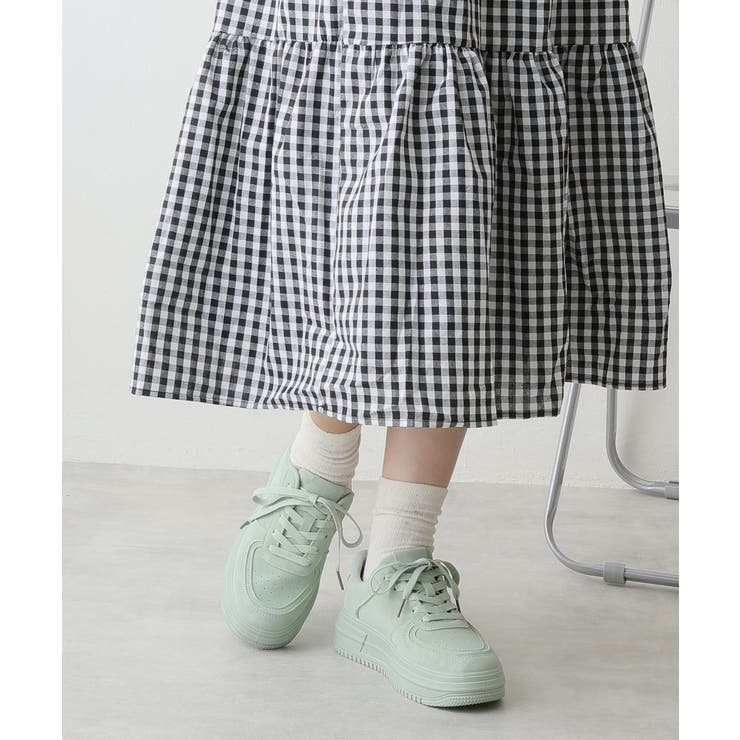 【25年春夏再販】軽量 厚底ソール ベーシック コートスニーカー | DEMETER | 詳細画像56 