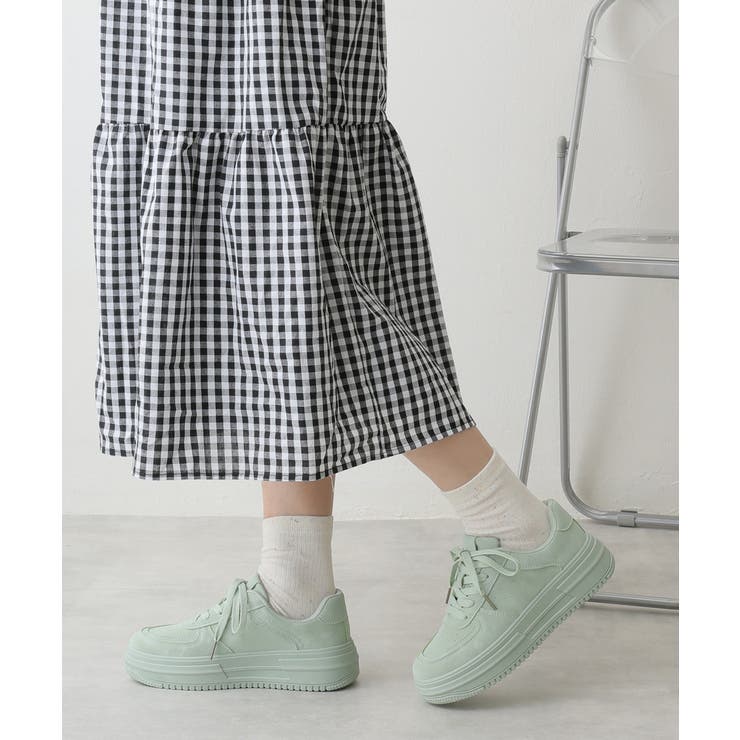 【25年春夏再販】軽量 厚底ソール ベーシック コートスニーカー | DEMETER | 詳細画像57 