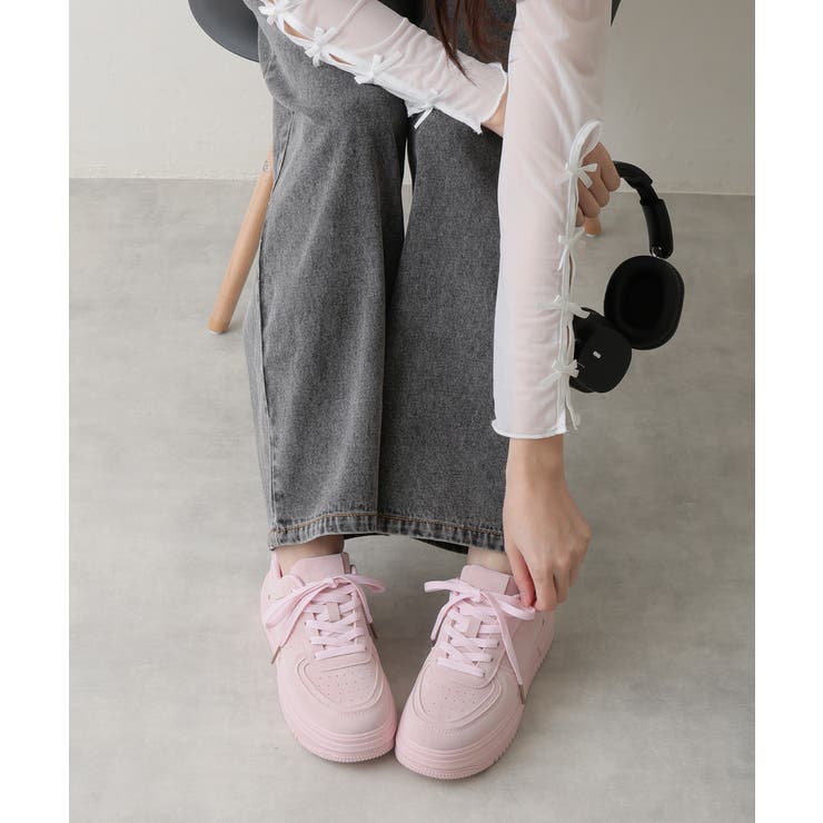 【25年春夏再販】軽量 厚底ソール ベーシック コートスニーカー | DEMETER | 詳細画像61 