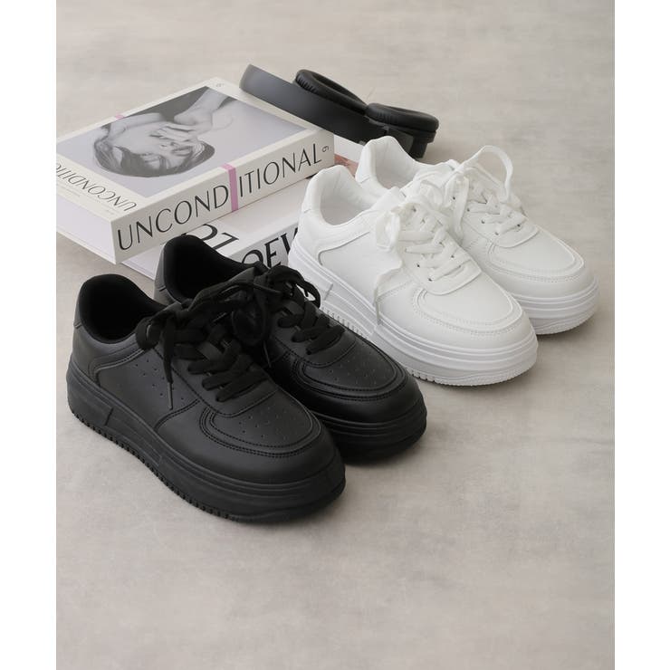 【25年春夏再販】軽量 厚底ソール ベーシック コートスニーカー | DEMETER | 詳細画像64 