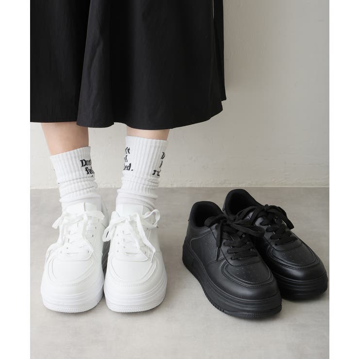 【25年春夏再販】軽量 厚底ソール ベーシック コートスニーカー | DEMETER | 詳細画像65 